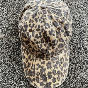 Cheetah print baseball cap